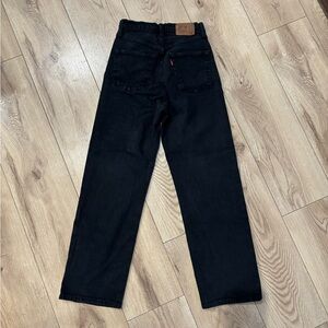 Levi Ribcage Straight Black Denim Jeans
